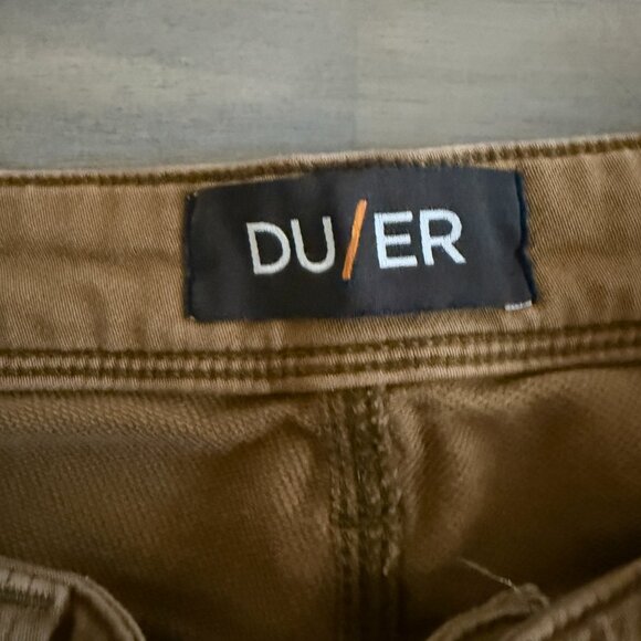 DU/ER Men's 34x32 No Sweat Tobacco Relaxed Taper Stretch Pants - Picture 5 of 7